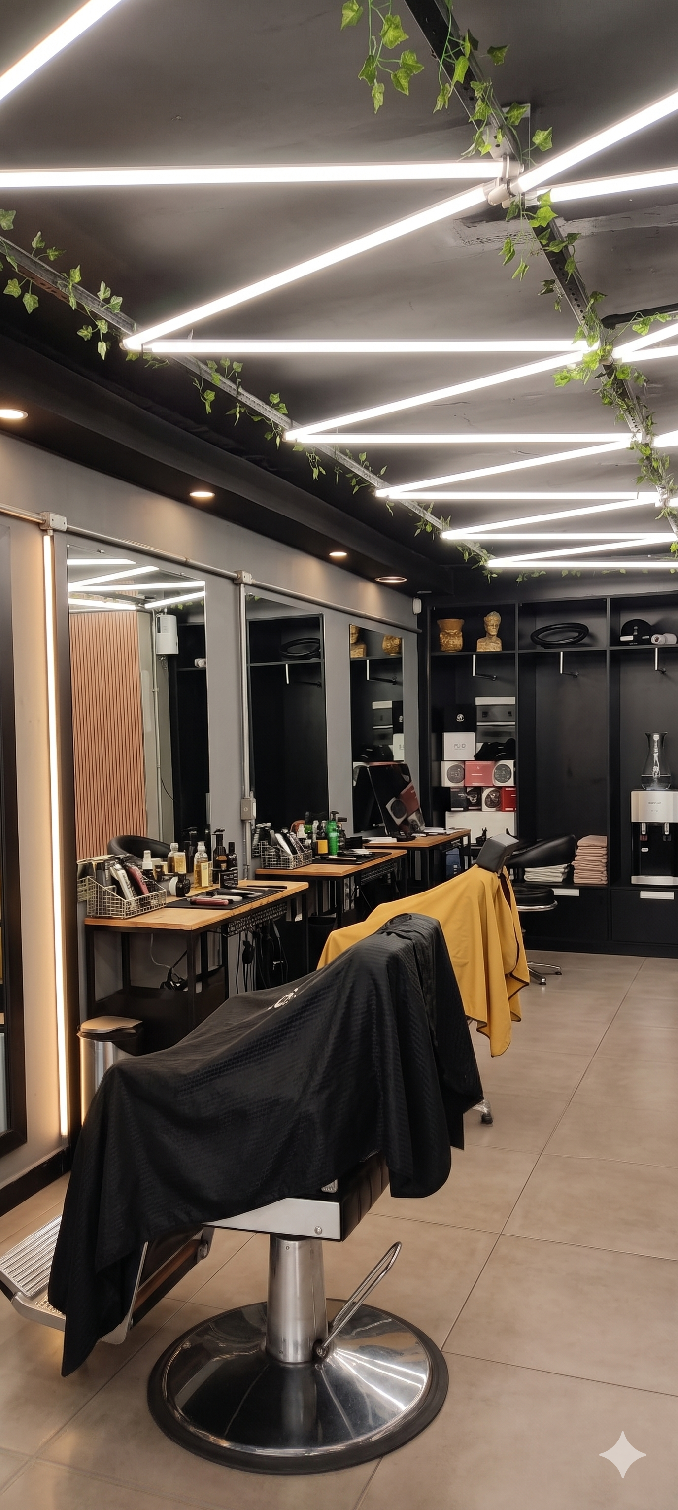 Interior da barbearia